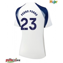Camiseta Tottenham Hotspur Pedro Porro #23 Primera Equipación para mujer 2025-26 manga corta